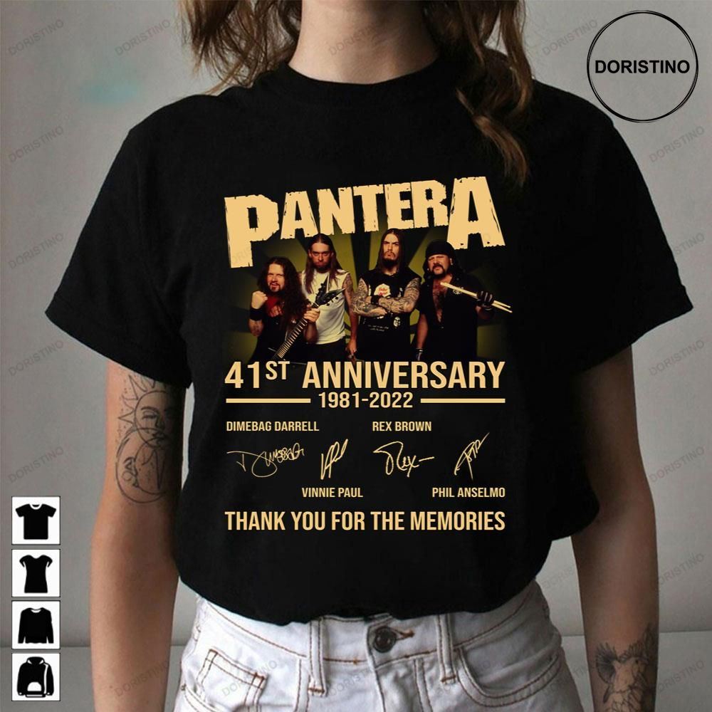 41st Anniversary 1981 2022 Panter A Thank You For Memories Signatures Limited Edition T-shirts